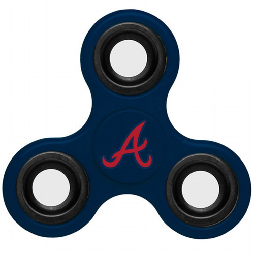 MLB Atlanta Braves 3 Way Fidget Spinner B55 - Navy