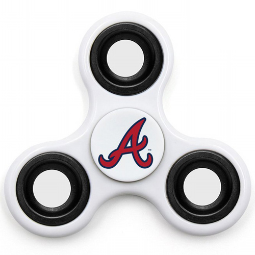 MLB Atlanta Braves 3 Way Fidget Spinner I55 -White
