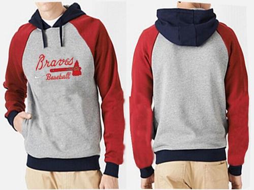 MLB Men's Nike Atlanta Braves Pullover Hoodie - Grey/Red