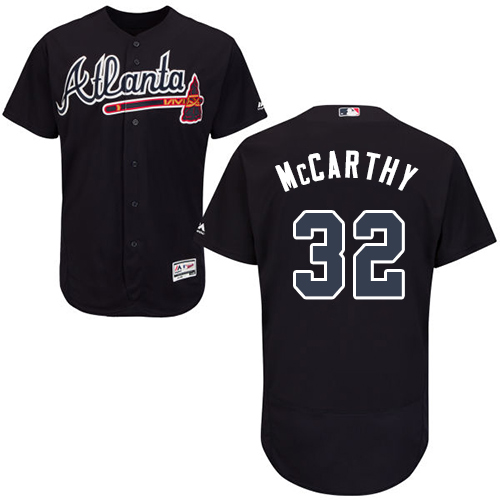 Men's Majestic Atlanta Braves #32 Brandon McCarthy Blue Alternate Flex Base Authentic Collection MLB Jersey