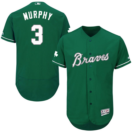 Men's Majestic Atlanta Braves #3 Dale Murphy Green Celtic Flexbase Authentic Collection MLB Jersey