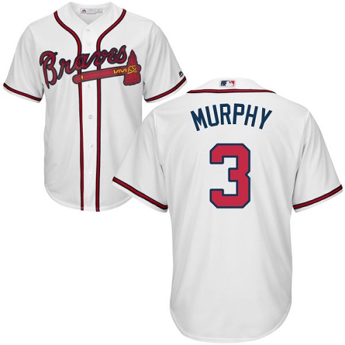 Youth Majestic Atlanta Braves #3 Dale Murphy Authentic White Home Cool Base MLB Jersey