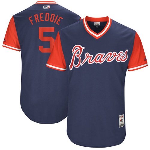 Men's Majestic Atlanta Braves #5 Freddie Freeman 