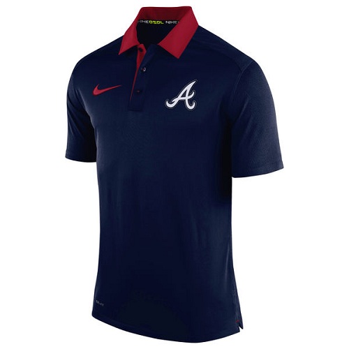 MLB Men's Atlanta Braves Nike Navy Authentic Collection Dri-FIT Elite Polo