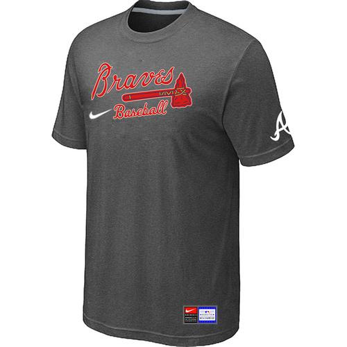 MLB Men's Atlanta Braves Nike Practice T-Shirt - Dark Grey