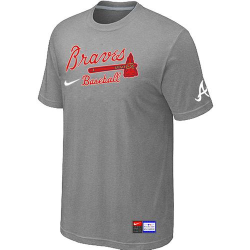MLB Men's Atlanta Braves Nike Practice T-Shirt - Grey