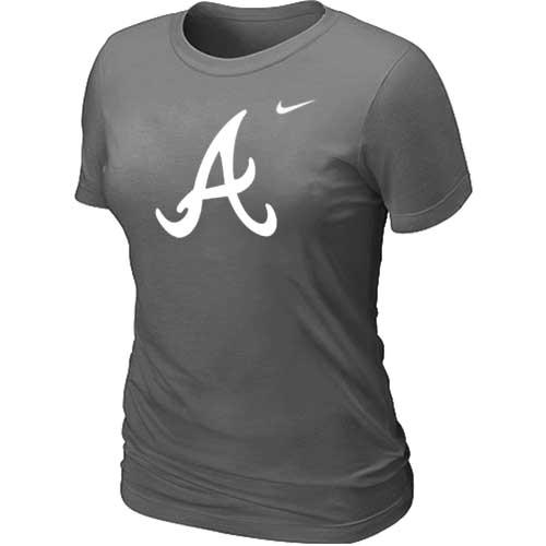 MLB Women's Atlanta Braves Nike Heathered Blended T-Shirt - Grey