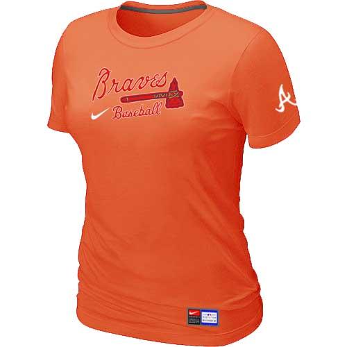 MLB Women's Atlanta Braves Nike Practice T-Shirt - Orange